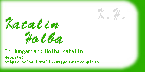 katalin holba business card